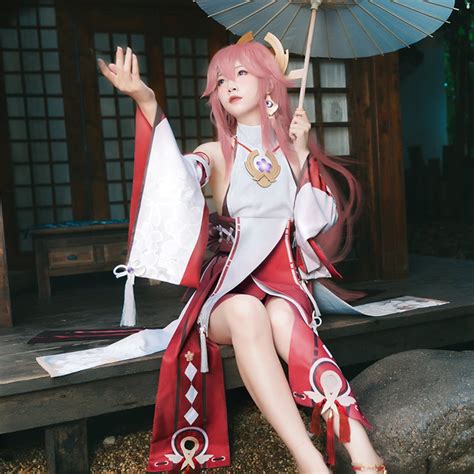 fe galvao cosplay|Yae Miko from Genshin Impact